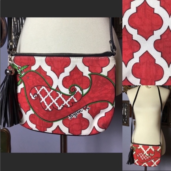 Brighton PAX Peace Dove Canvas Crossbody Purse - Picture 5 of 14